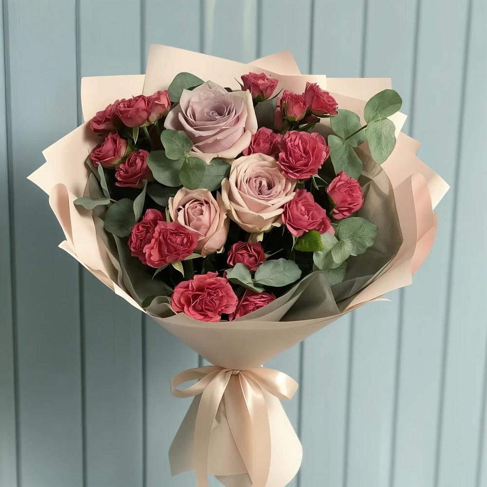 Букет цветов из: Гвоздики и Розы в Льве Толстом