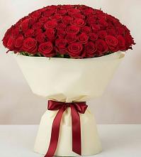 Букет 101 Красная роза Милано в Льве Толстом