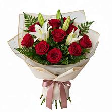 Букет цветов из:  Лилии и Розы в Льве Толстом