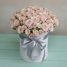 Цветочная композиция из Розы в шляпной коробке в Льве Толстом