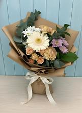 Букет цветов из:  Герберы и Хризантемы в Льве Толстом