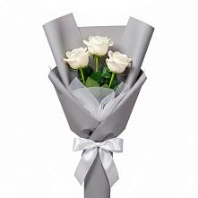 Букет 3 белые розы #REPLACE_PRED# Льве Толстом