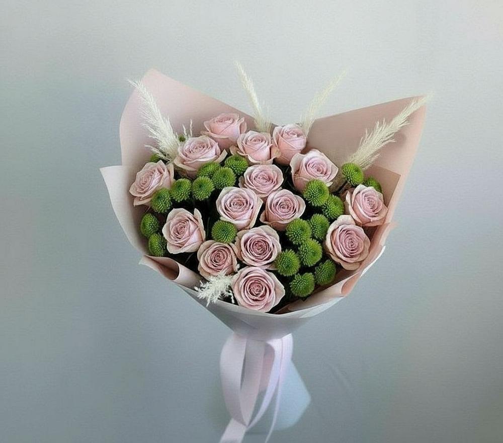 Букет цветов из: Розы и Хризантемы в Льве Толстом