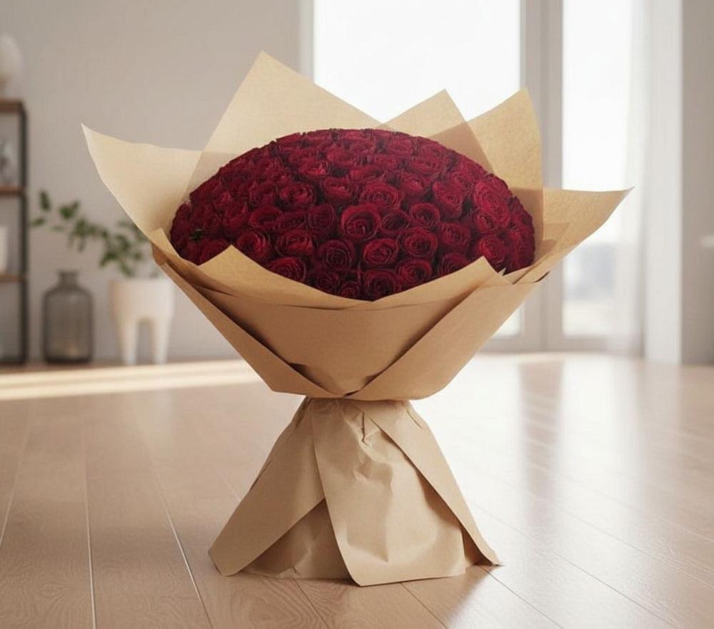 Букет 101 Красная роза в Льве Толстом