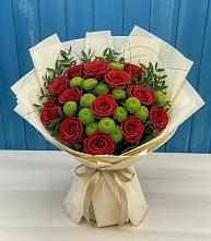 Букет цветов из:  Розы и Хризантемы в Льве Толстом