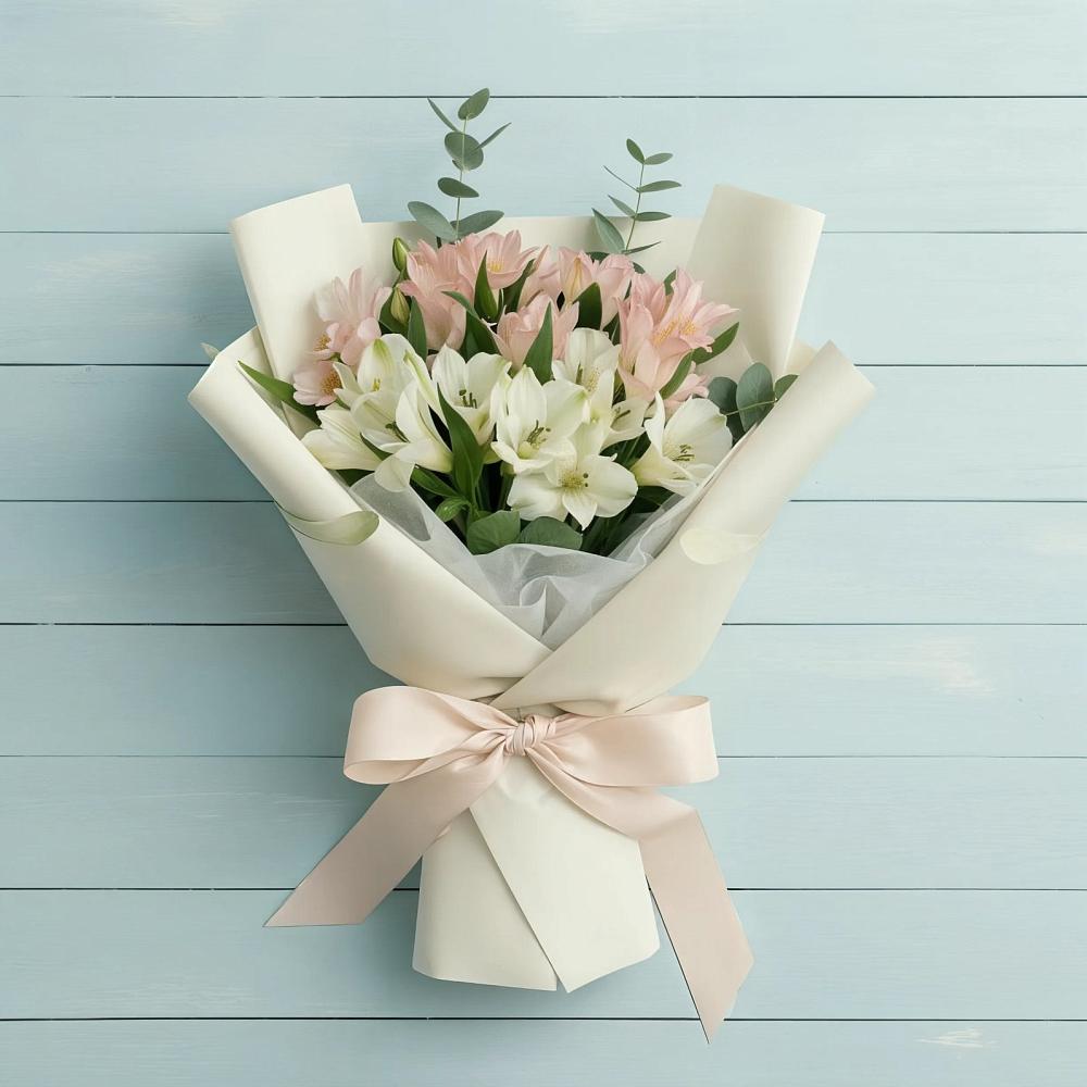 Букет цветов из: Альстромерии в Льве Толстом