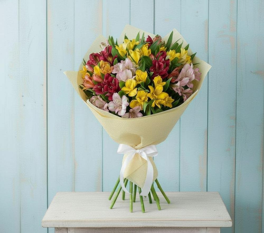 Букет цветов из: Альстромерии в Льве Толстом