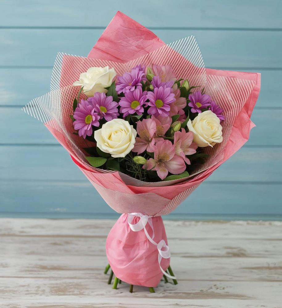 Букет цветов из: Герберы в Льве Толстом