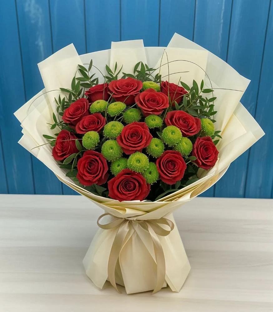 Букет цветов из: Розы и Хризантемы в Льве Толстом