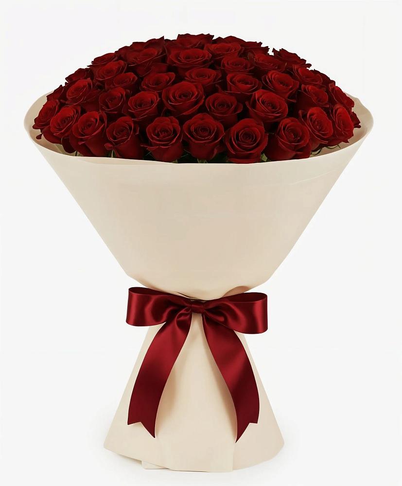 Букет 101 Бордовая роза Блэк Бакарра в Льве Толстом