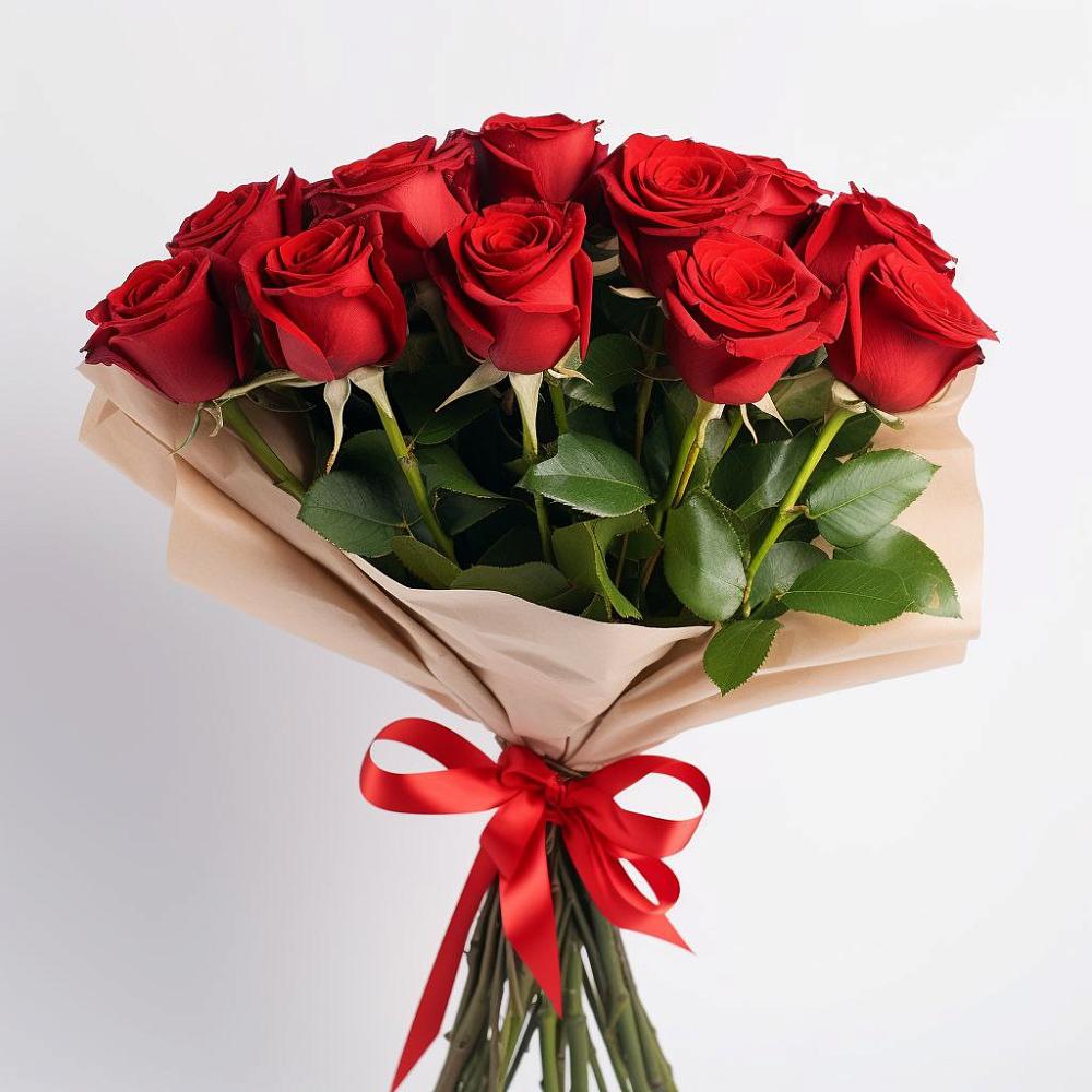 Букет 11 Красных роз Эдлесс Лав в Льве Толстом